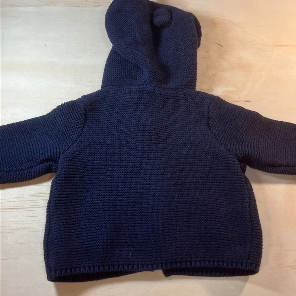 Baby Gap Dark Blue Cable Knit  Button Up Baby Sweater Sz 3-6M